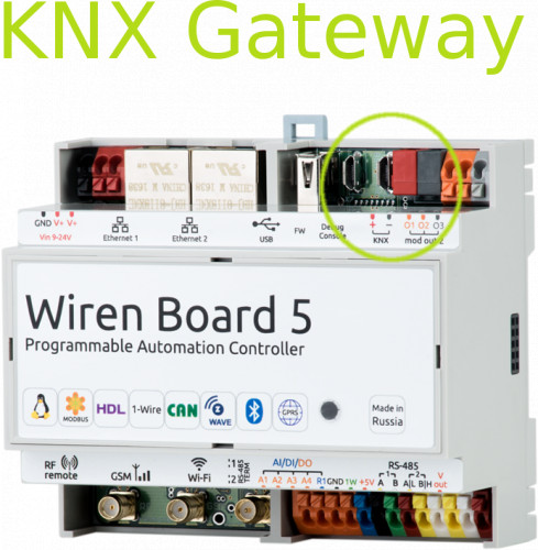 Wiren Board 5 - the managing controler for KNX bus 