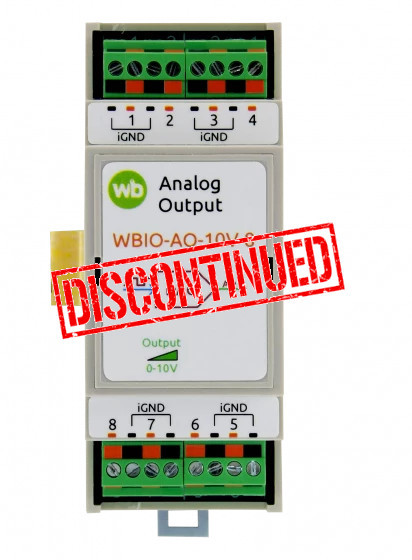 Модуль ввода-вывода WBIO-AO-10V-8 снят с производства