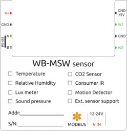 WB-MSW wall sensor