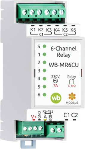 Новый компактный модуль реле WB-MR6CU уже в продаже