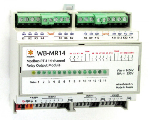 Релейные модули 14-канальные WB-MR14 в наличии