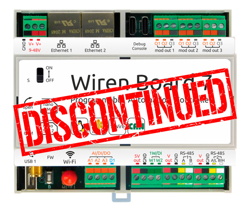 Контроллер Wiren Board ревизии 7.3 снят с производства