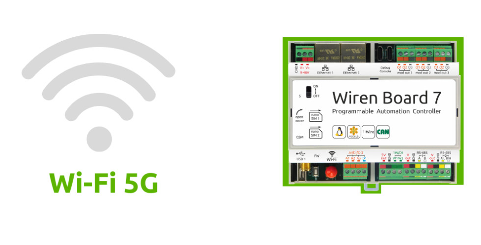 Support for 5 GHz Wi-Fi in Wiren Board controllers