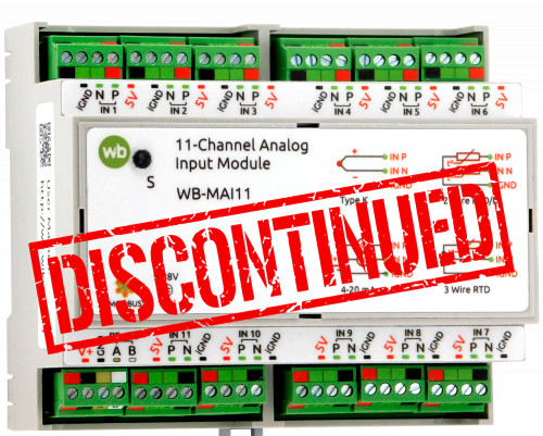 Analog input module WB-MAI11 is discontinued