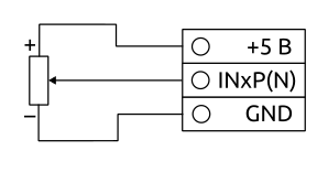 Fig. 6. Connection of ratiometric sensors.