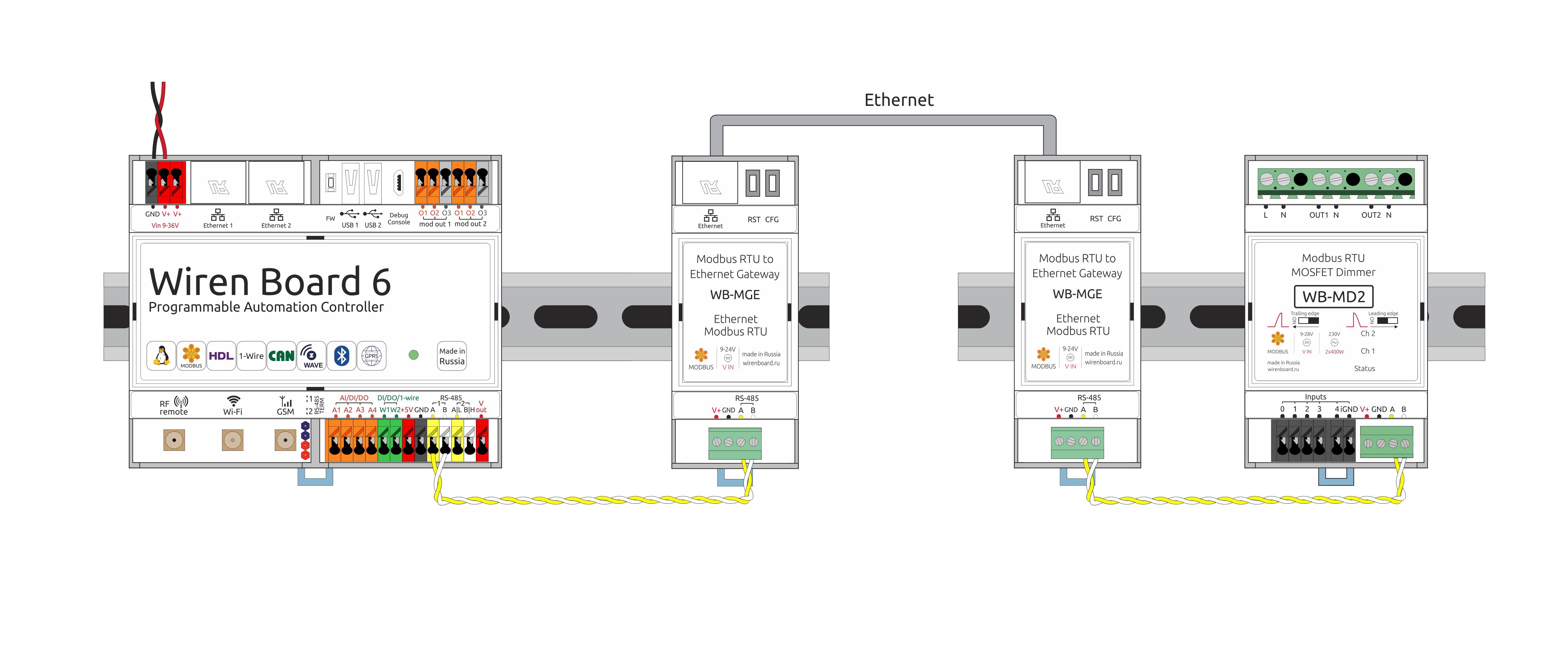 Wiren Board 6 схемы подключения