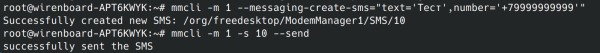 Отправка смс с использованием mmcli