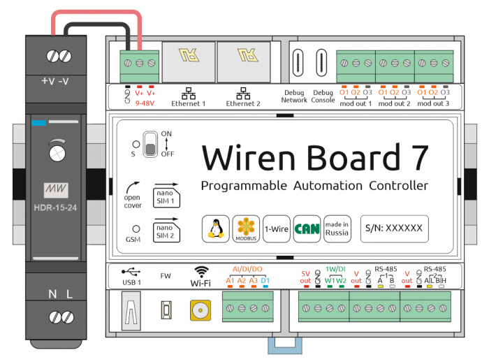 Wiren board схема подключения