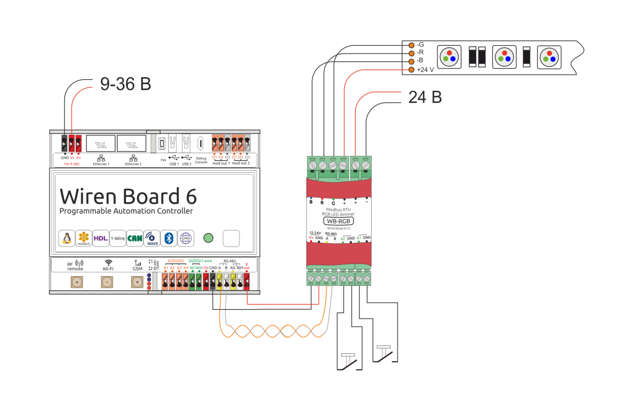 Wiren board схема подключения